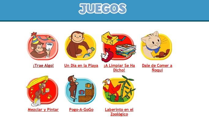 PBS kids Curious George juegos 